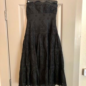BCBG Black Eyelet Lace Dress